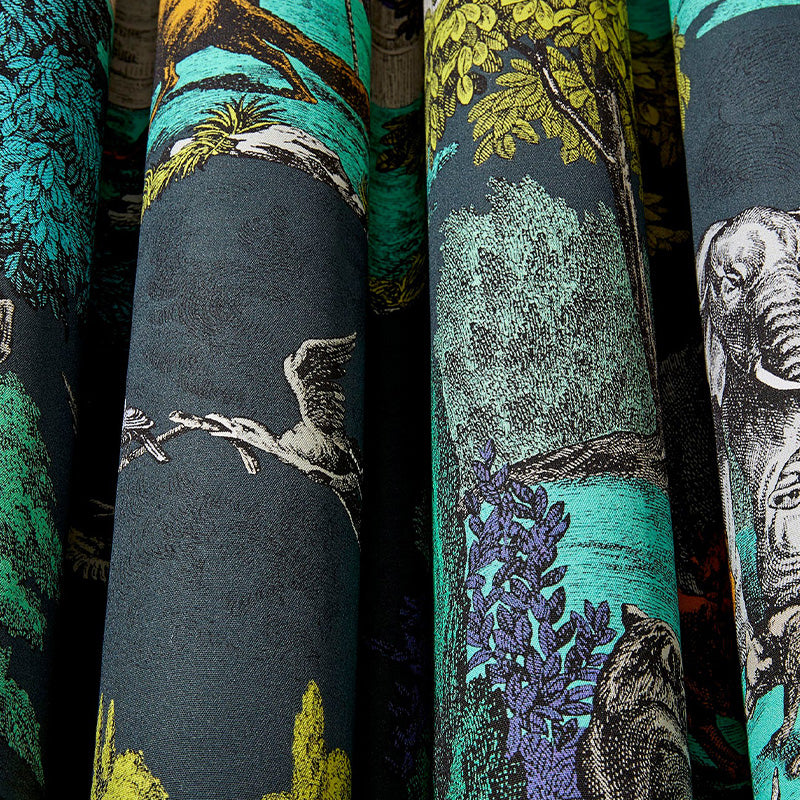 TESSUTO "Versailles Grand Cotton Viridian" - The Contemporary - Cole & Son