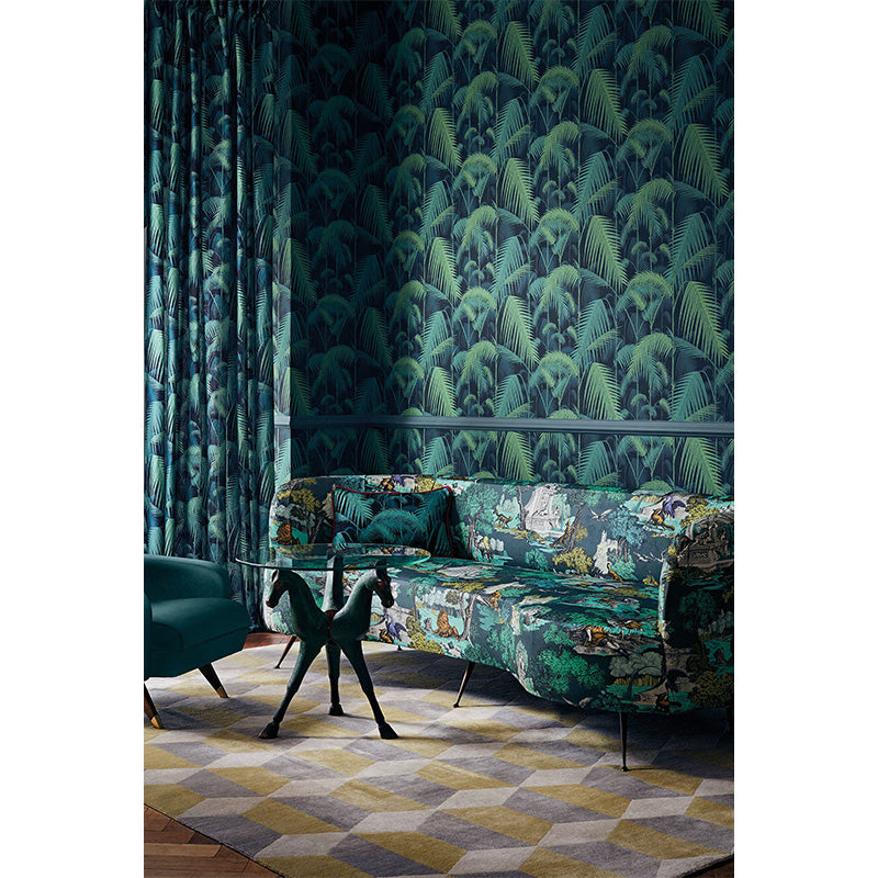 TESSUTO "Versailles Grand Cotton Viridian" - The Contemporary - Cole & Son