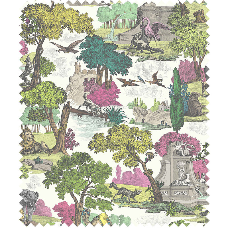TESSUTO "Versailles Grand Cotton Bright Classic Multi" - The Contemporary - Cole & Son