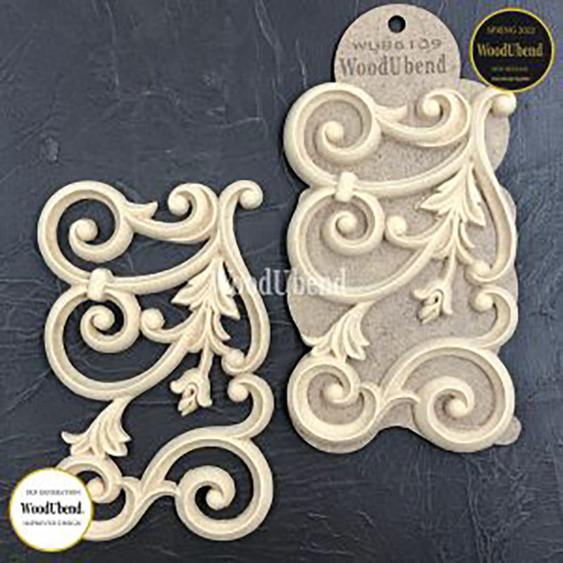 Coppia di fregi "Liberty Flower", WoodUbend