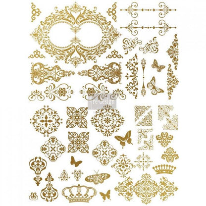 Redesign Decor Transfers "GILDED BAROQUE SCROLLWORK" 43x58 cm