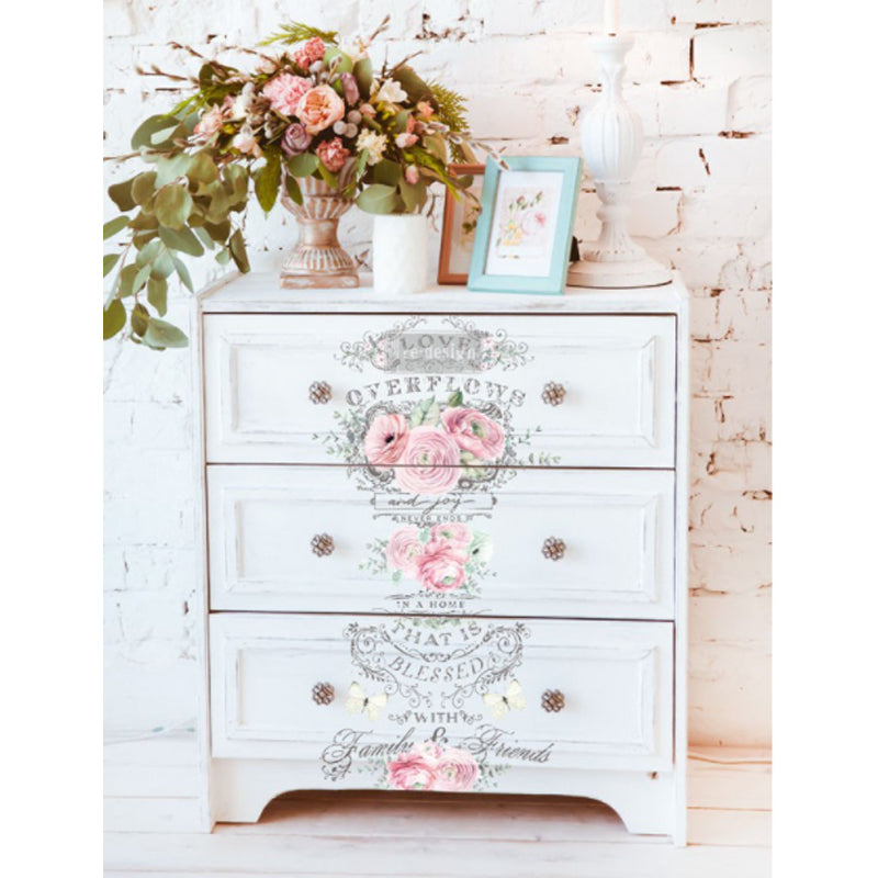 Redesign Decor Transfers "OVERFLOWING LOVE" 59 x 76 cm