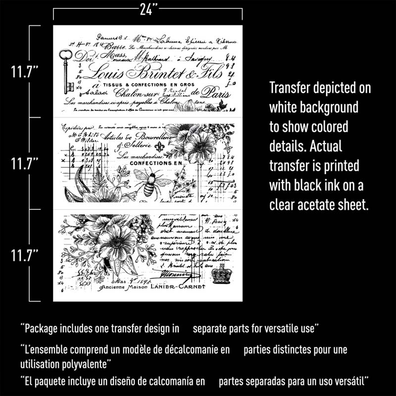 Redesign Decor Transfers “LOVELY LEDGER ” 61 x 79 cm