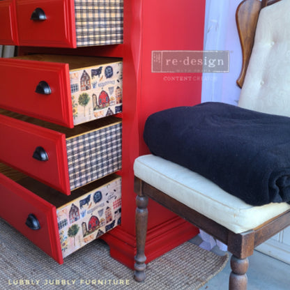 Carta da Découpage "GRID " in Tessuto 48x76cm