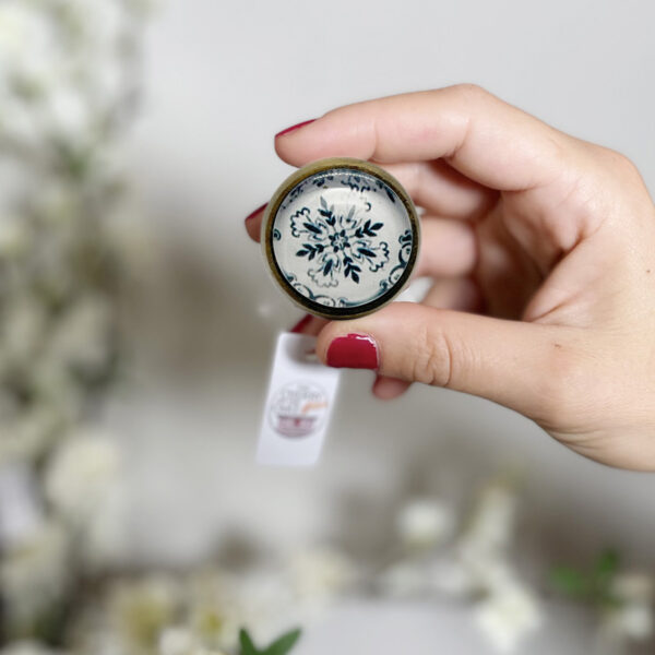 Pomello in ferro e vetro "Spring"