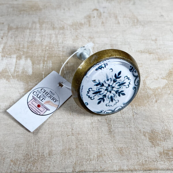 Pomello in ferro e vetro "Spring"