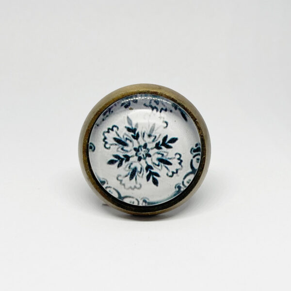 Pomello in ferro e vetro "Spring"