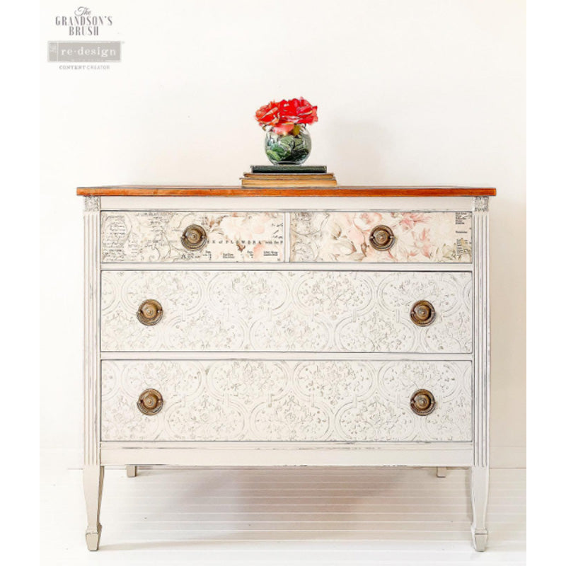 Carta da Découpage "FLORAL PARCHMENT" in Tessuto 48x76cm