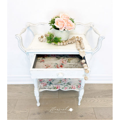 Carta da Découpage "FLORAL WALLPAPER" in Tessuto 48x76cm