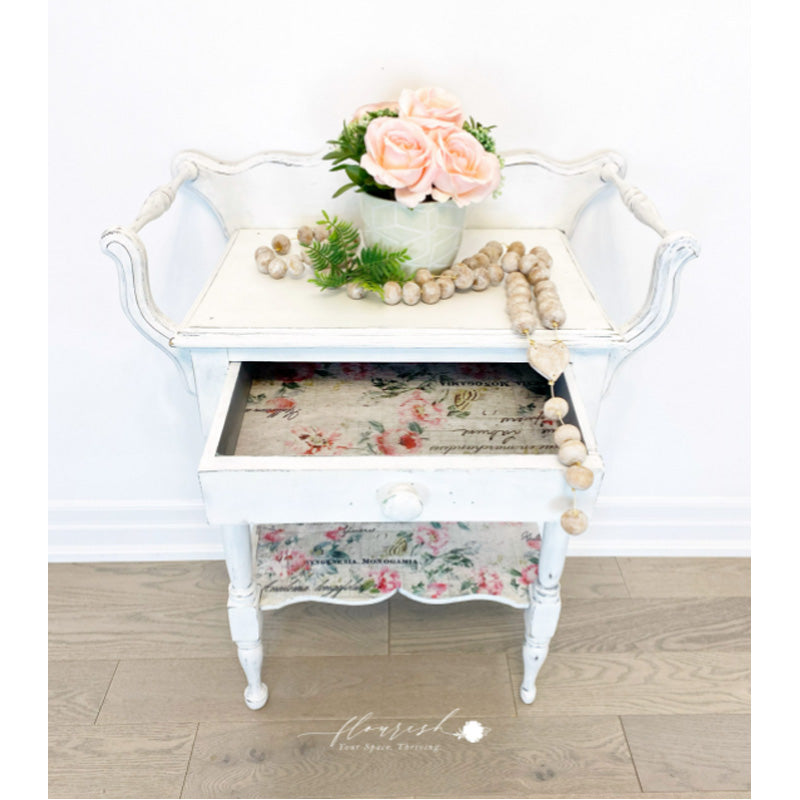 Carta da Découpage "FLORAL WALLPAPER" in Tessuto 48x76cm