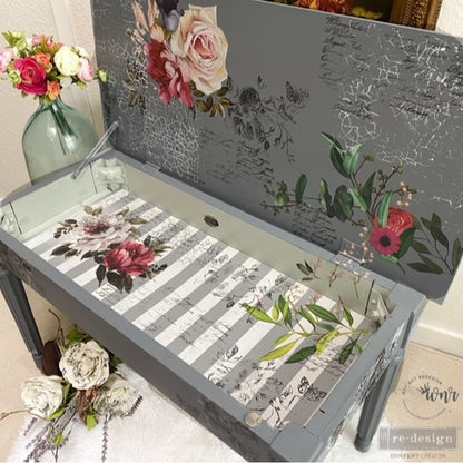 Redesign Decor Stamp "FLORAL SCRIPT" 30,5 x 30,5 cm