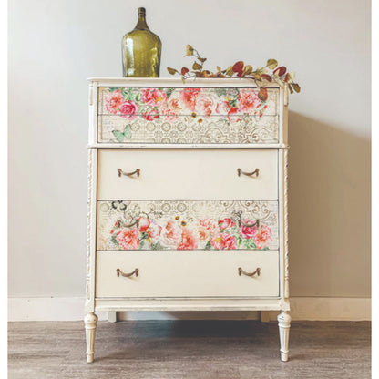 Carta da Découpage "LIVING CORAL" in Tessuto 48x76cm