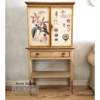 Carta da Découpage "PURPLE BEAUTY" in Tessuto 48x76cm