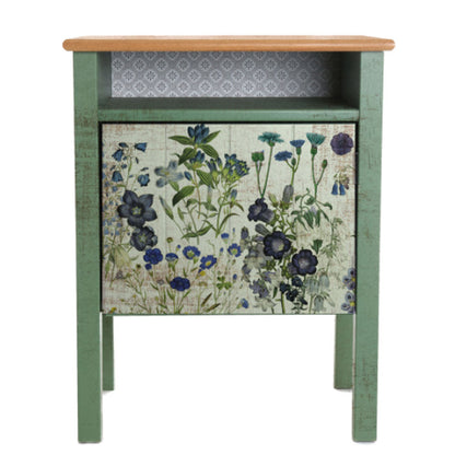 Carta da Découpage "BLUE MEADOWS" in Tessuto 48x76cm