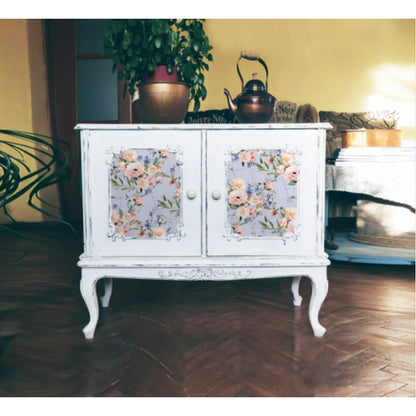 Carta da Découpage "LAVENDER FLEUR" in Tessuto 48x76cm