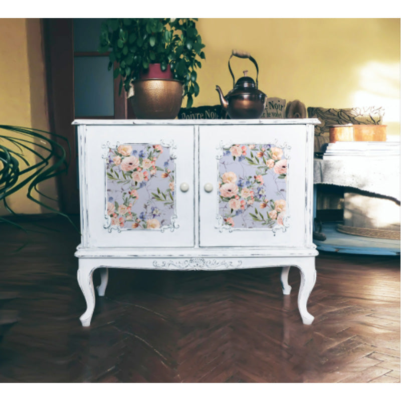 Carta da Découpage "LAVENDER FLEUR" in Tessuto 48x76cm