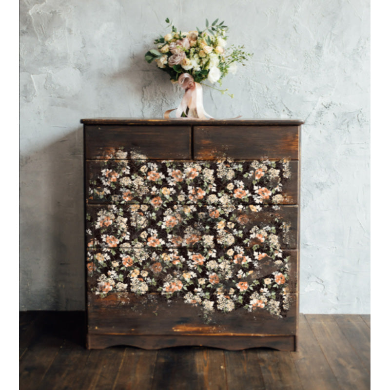 Carta da Découpage "MIDNIGHT AMBER" in Tessuto 48x76cm