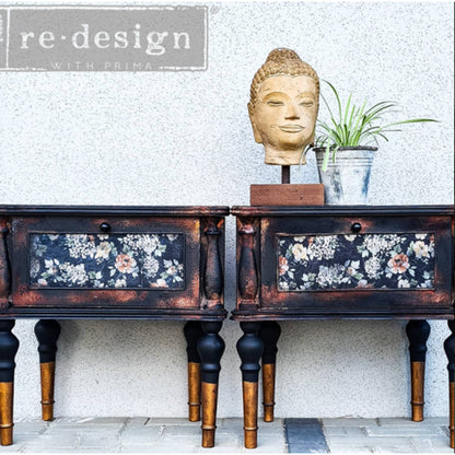 Carta da Découpage "MIDNIGHT AMBER" in Tessuto 48x76cm