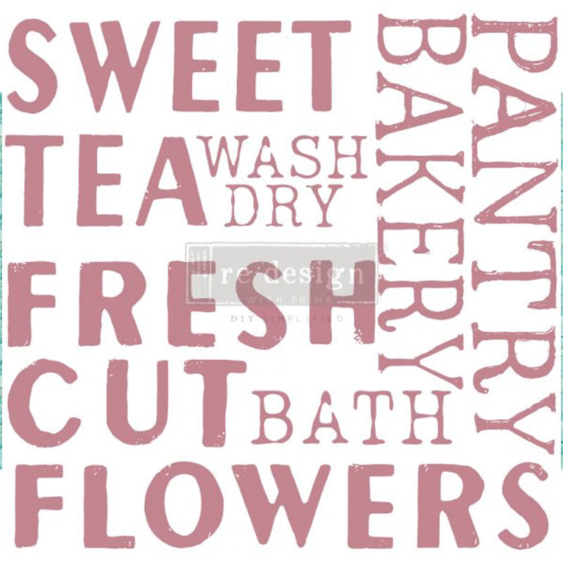 Redesign Decor Stamp "SWEET TEA" 30,5 x 30,5 cm