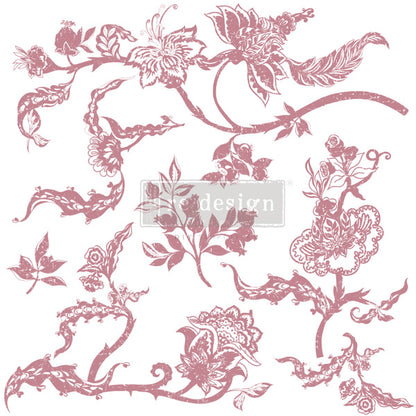 Redesign Decor Stamp "DISTRESSED FLORAL PRINTS" 30,5 x 30,5 cm