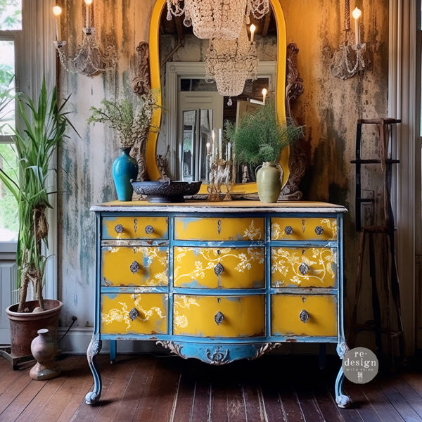 Redesign Decor Stamp "DISTRESSED FLORAL PRINTS" 30,5 x 30,5 cm