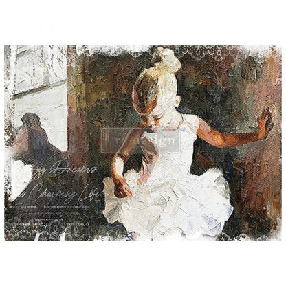 Carta da Découpage "Dancer" in Carta di Riso 59x84 cm