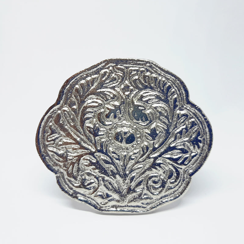 Pomello in ferro “Fibbia floreale”