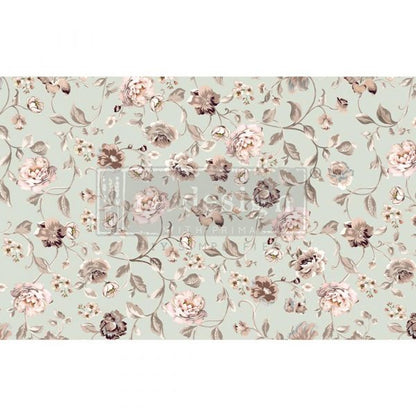 Carta da Découpage "NEUTRAL FLORAL" in Tessuto 48x76cm