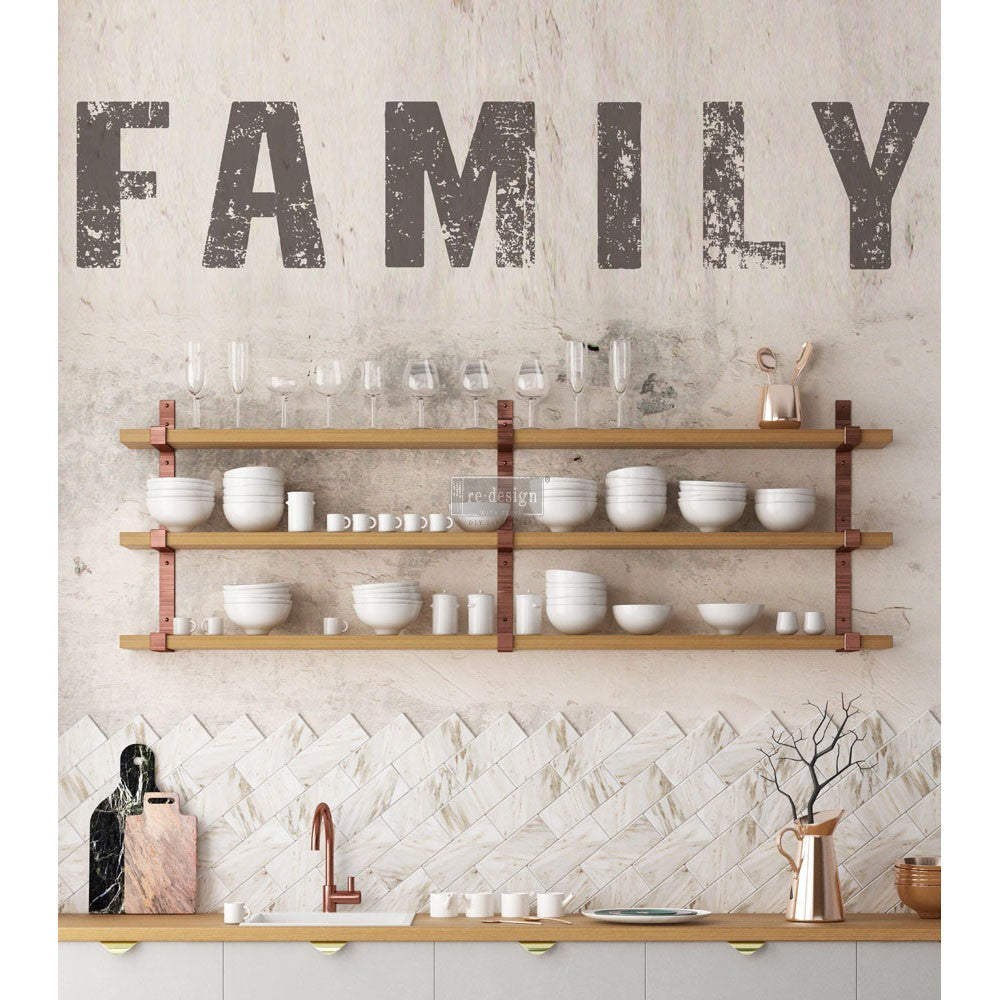 Redesign Decor Transfers "FAMILY" 20x53 cm