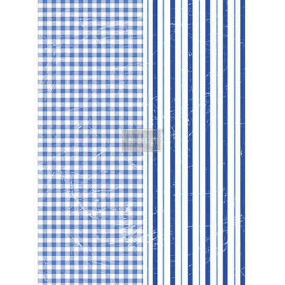 Redesign Decor Transfers "GINGHAM &amp; STRIPES" 56 x 76 cm