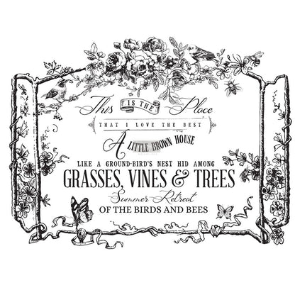 Redesign Decor Transfers "THE BIRDS &amp; THE BEES" 56 x 81 cm