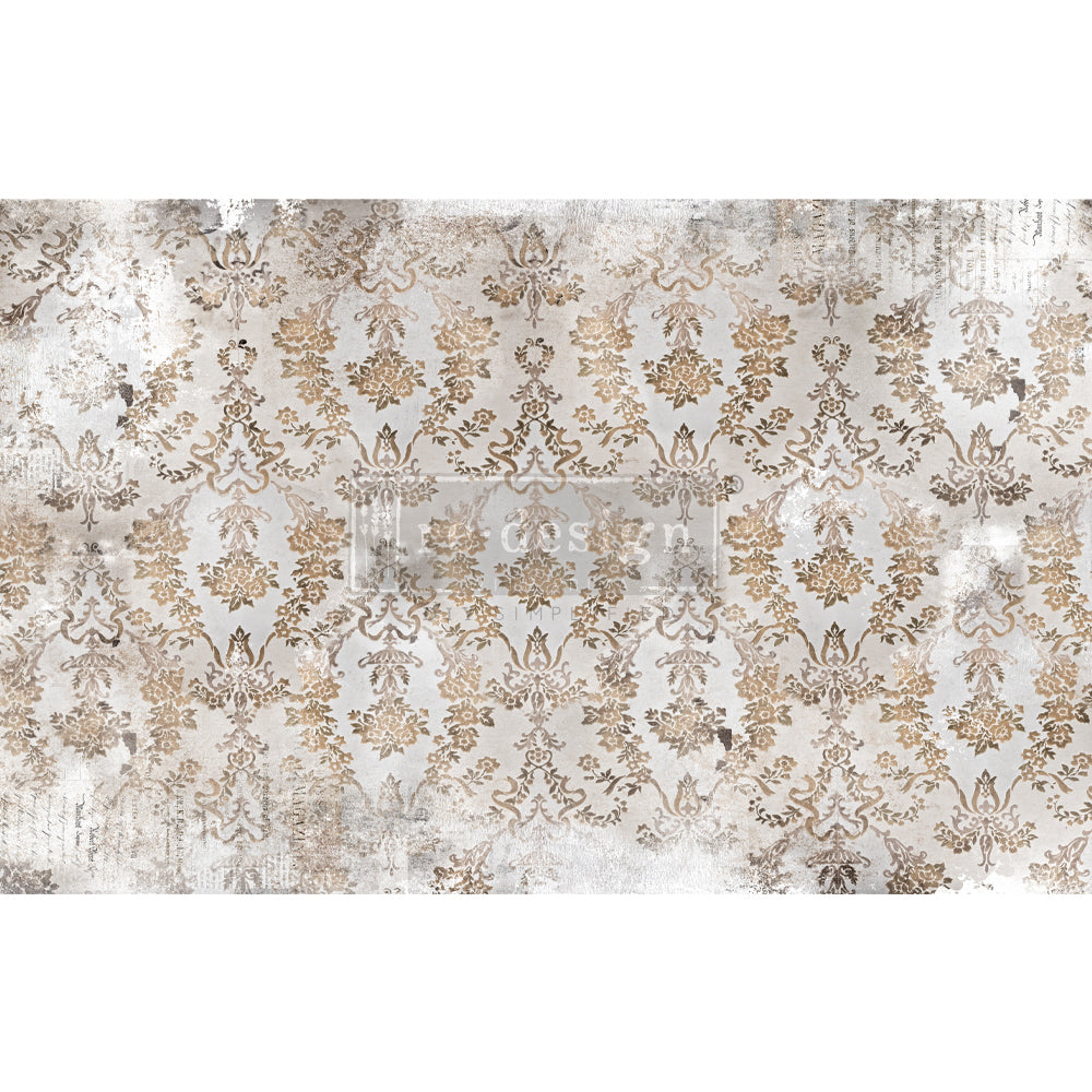 Carta da Découpage Decor "Washed Damask" – 1 foglio in Tessuto Formato 49.5x76cm