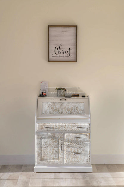 Carta da Découpage Decor "Washed Damask" – 1 foglio in Tessuto Formato 49.5x76cm