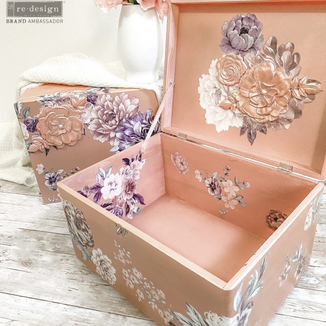 Redesign Decor Transfers "BURGUNDY ROSE GARDEN" 61 x 89 cm