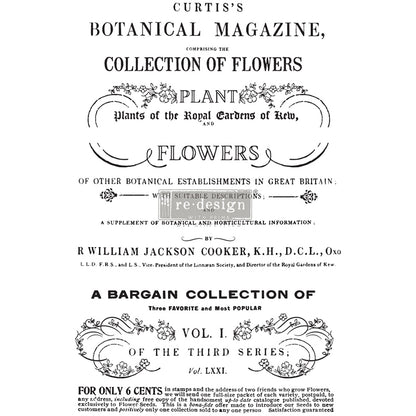 Redesign Decor Transfers "BOTANICAL MAGAZINE" 61 x 89 cm