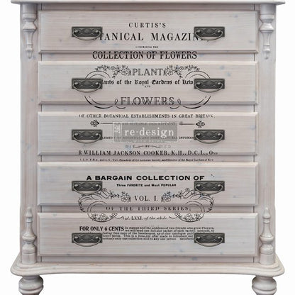 Redesign Decor Transfers "BOTANICAL MAGAZINE" 61 x 89 cm