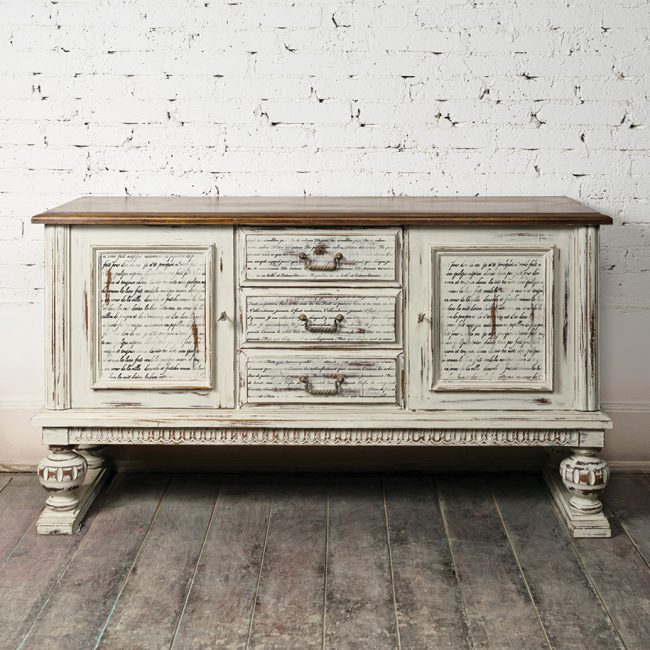 Redesign Decor Stamp "VINTAGE SCRIPT" 30,5 x 30,5 cm