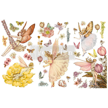 Redesign Decor Transfers "FAIRY FLOWERS" 15 x 30,5 cm