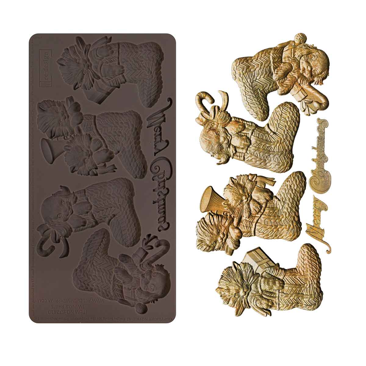 Redesign Decor Moulds “Twinkle Paws” 12,7 x 25,4 cm