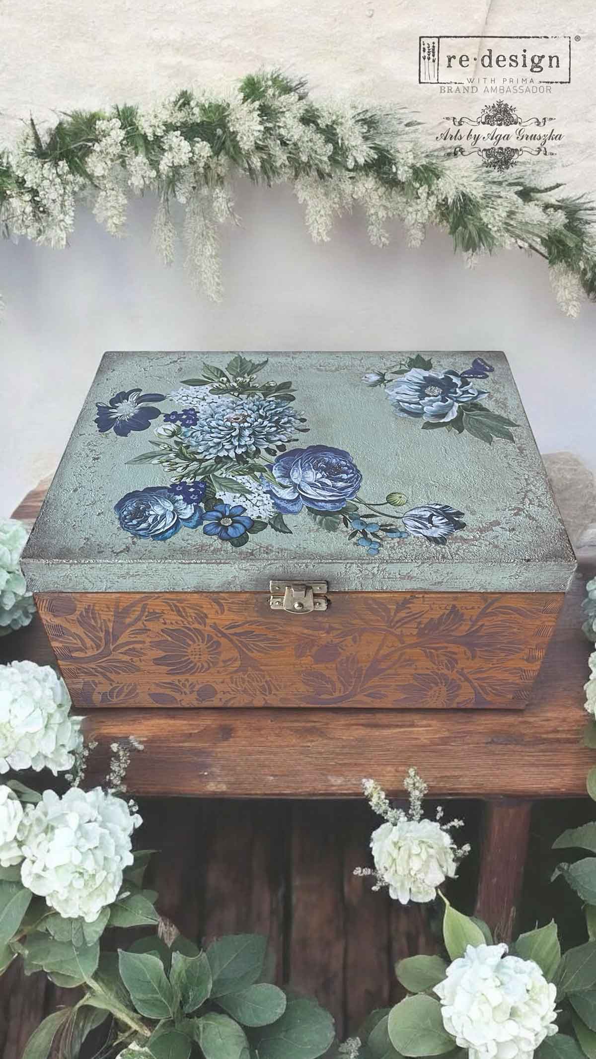 Redesign Decor Transfers "Indigo Petals" 15 x 30,5 cm