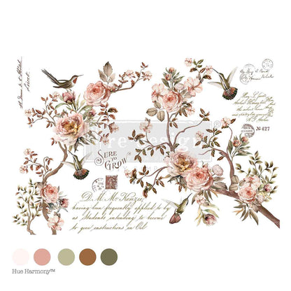 Redesign Decor Transfers –  "Blossom Tweet”  4 fogli 90x70 cm