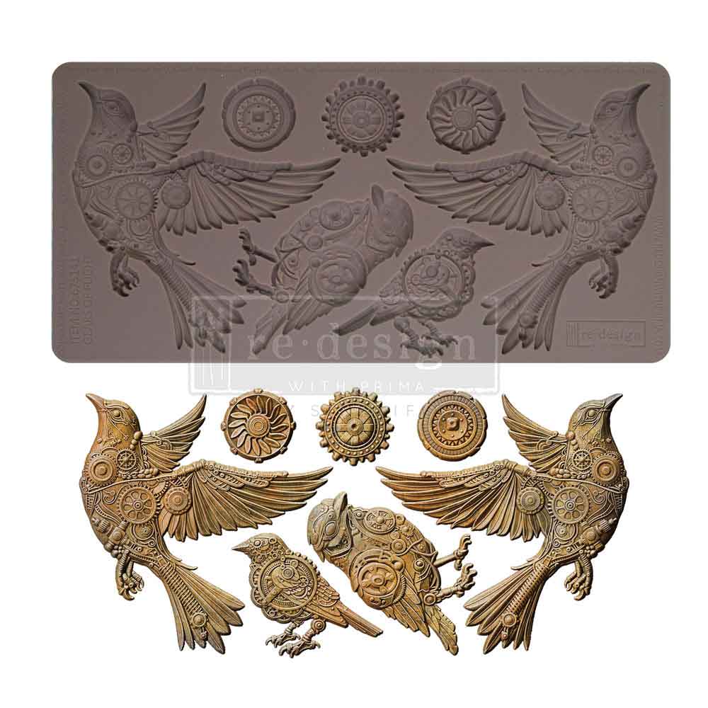 Redesign Decor Moulds "Gears of Flight" 12 x 25 cm