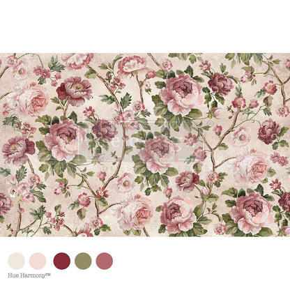 Carta da Découpage Kacha – Timeless Blooms – 1 foglio in Tessuto Formato 49.5x76cm