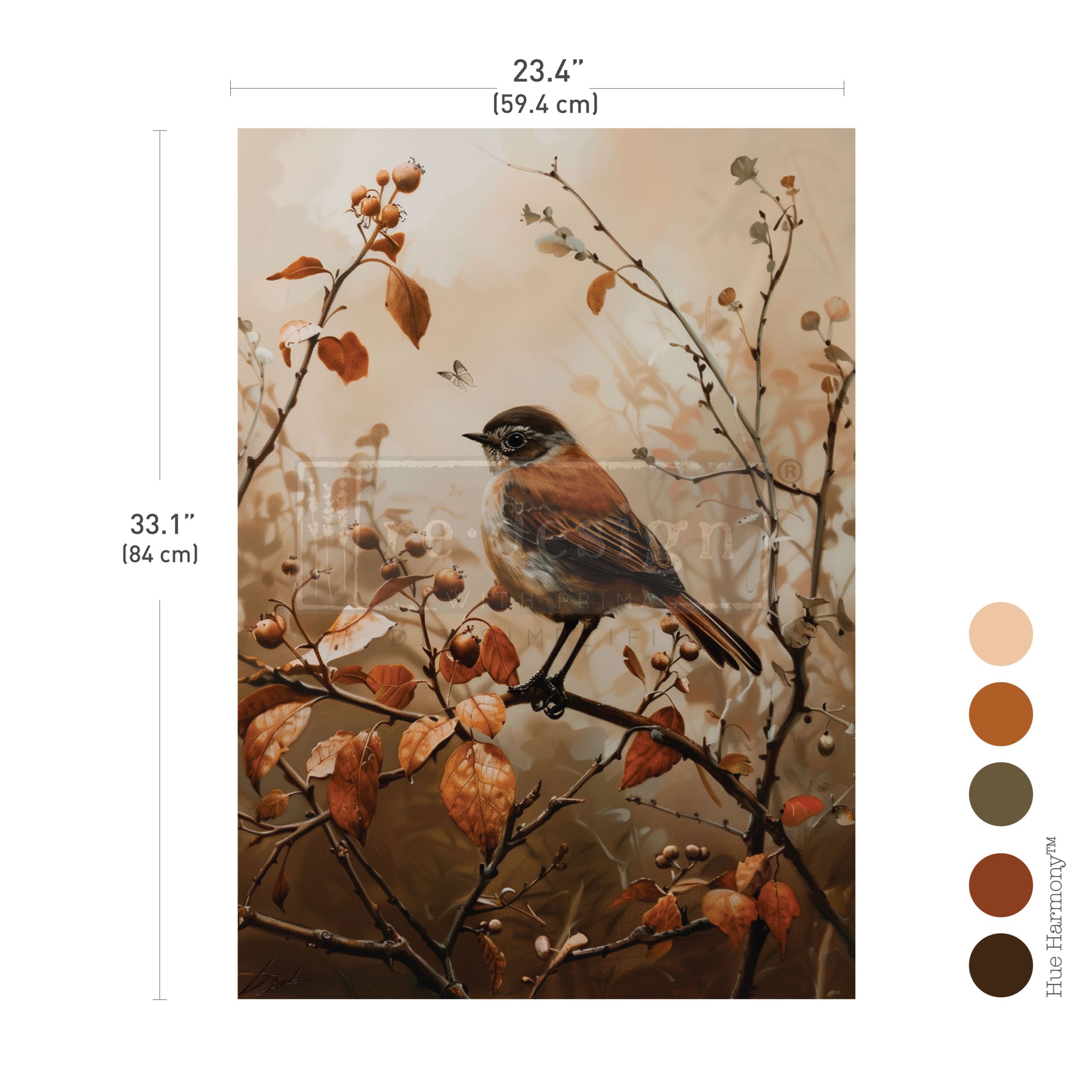 Carta da Decoupage Fiber “Sunlit Songbird” 1 foglio A1