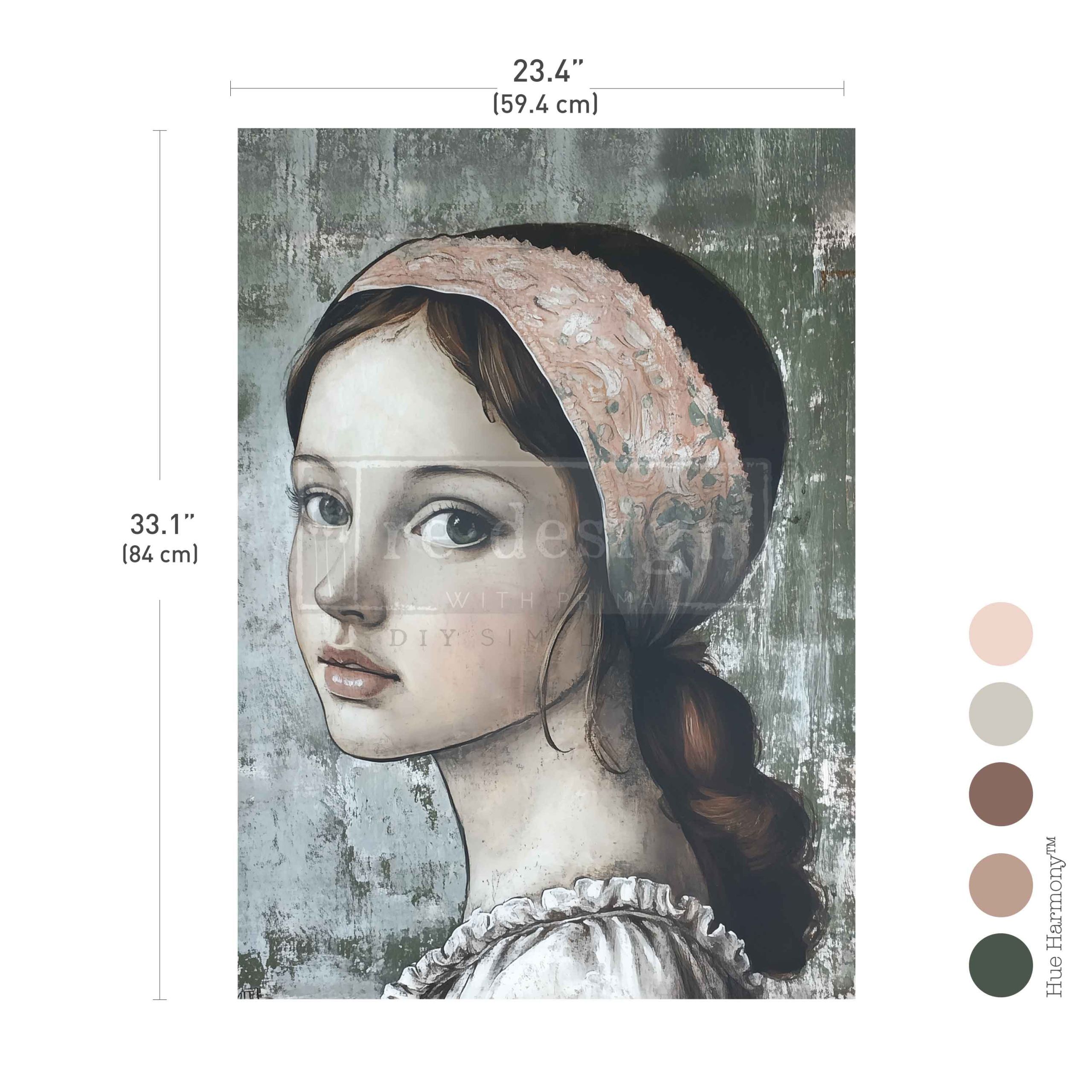 Carta da Decoupage Fiber “Beauty &amp; Grace" 1 foglio A1