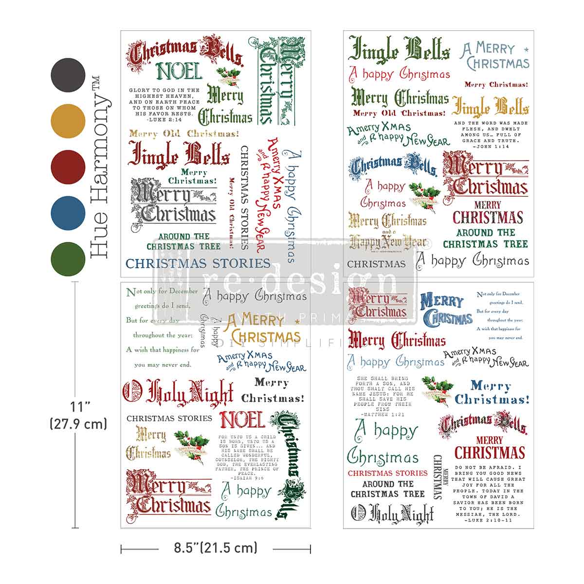 Transferts de décoration repensés – « Fantaisie de jardin » 21,5x28 cm 3 feuilles