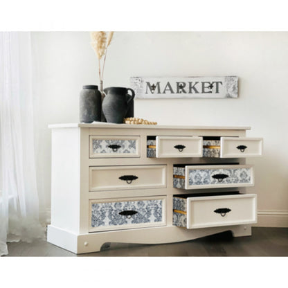 Carta da Découpage "EVENING DAMASK" in Tessuto 48x76cm