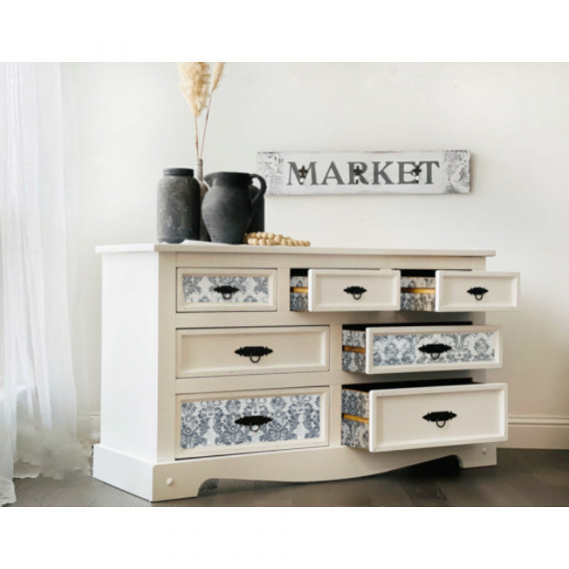 Carta da Découpage "EVENING DAMASK" in Tessuto 48x76cm