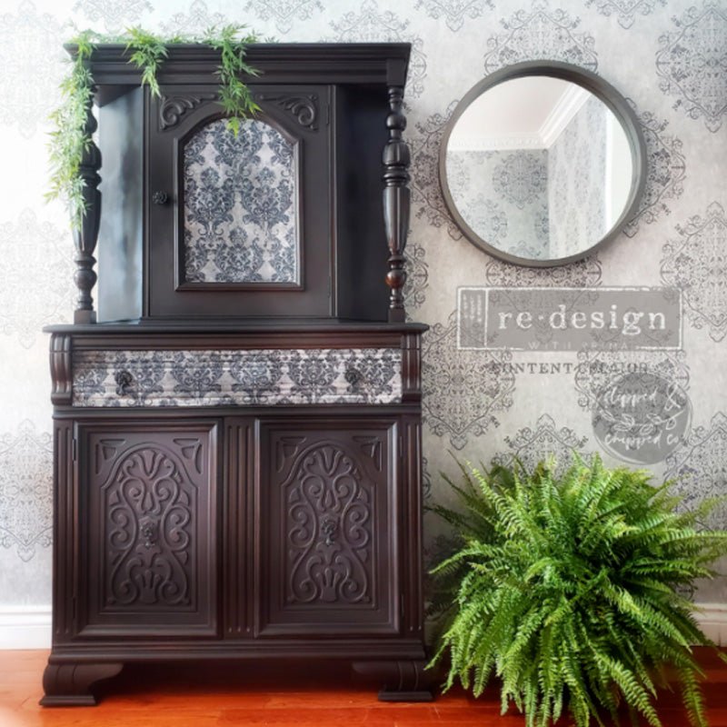 Carta da Découpage "EVENING DAMASK" in Tessuto 48x76cm