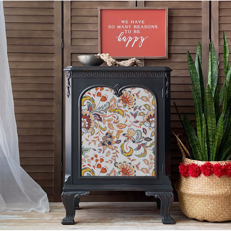 Carta da Découpage "TANGERINE SPRING" in Tessuto 48x76cm